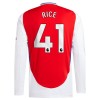 Maglia da Calcio a Maniche Lunghe Arsenal Rice 41 Casa 2024-25 per Uomo